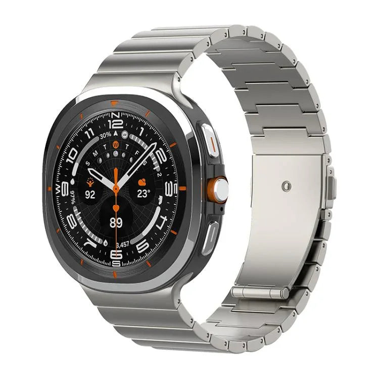 One Bead Flat Buckle Pure Titanium Watch Band, For Samsung Galaxy Watch Ultra / Ultra 2025, For Samsung Galaxy Watch8 / Watch8 Classic