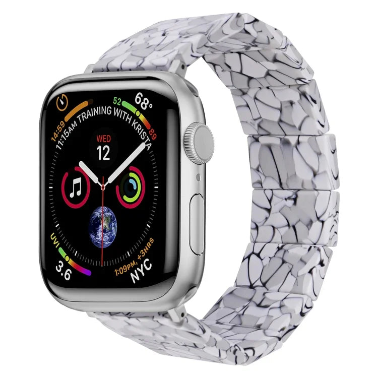 Pulseira de Relógio em Resina Quadrada com Corda Elástica, Para Apple Watch 46mm / 49mm / 45mm / 44mm, Para Apple Watch 42mm / 41mm / 40mm / 38mm