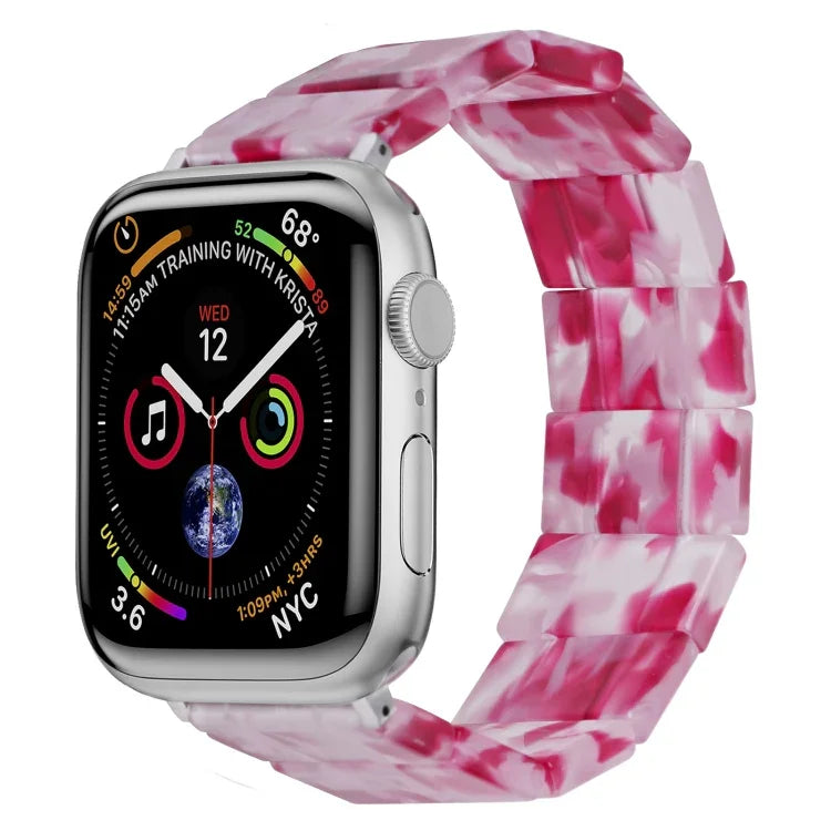 Pulseira de Relógio em Resina Quadrada com Corda Elástica, Para Apple Watch 46mm / 49mm / 45mm / 44mm, Para Apple Watch 42mm / 41mm / 40mm / 38mm