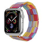 Pulseira de Relógio em Resina Quadrada com Corda Elástica, Para Apple Watch 46mm / 49mm / 45mm / 44mm, Para Apple Watch 42mm / 41mm / 40mm / 38mm