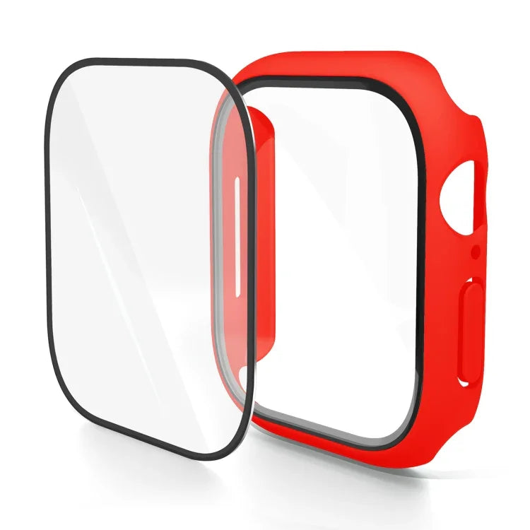 Capa de Relógio com Filme Temperado Integrado em PC, Para Apple Watch Series 10 / 11 46mm, Para Apple Watch Series 10 / 11 42mm