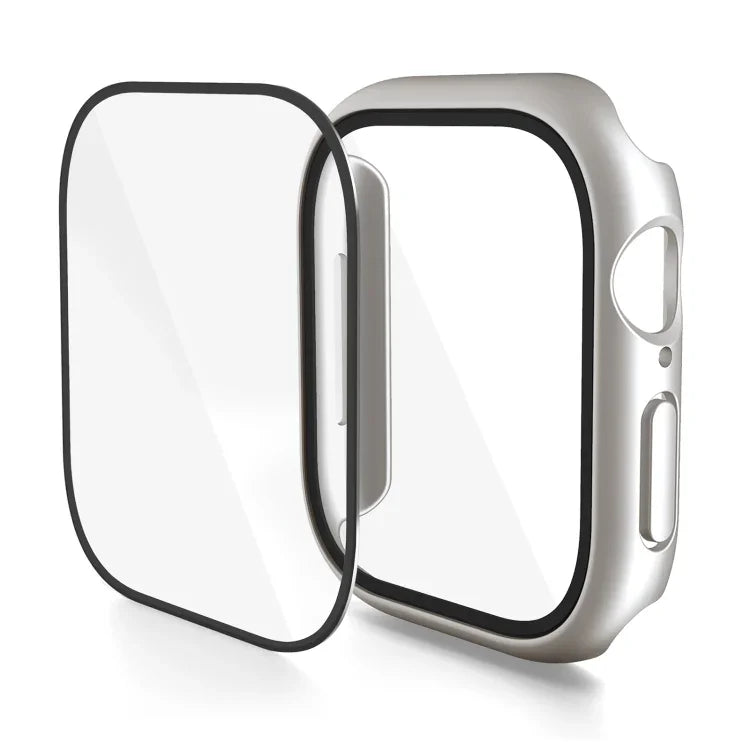 Capa de Relógio com Filme Temperado Integrado em PC, Para Apple Watch Series 10 / 11 46mm, Para Apple Watch Series 10 / 11 42mm
