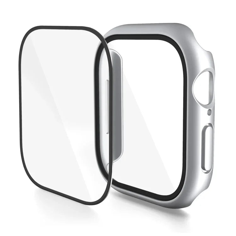 Capa de Relógio com Filme Temperado Integrado em PC, Para Apple Watch Series 10 / 11 46mm, Para Apple Watch Series 10 / 11 42mm