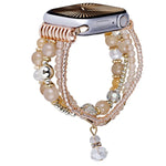 Pulseira de Relógio com Corrente de Contas de Cobre de Quatro Fileiras, Para Apple Watch 46mm / 49mm / 45mm / 44mm, Para Apple Watch 42mm / 41mm / 40mm / 38mm