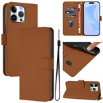 Capa de telemóvel em pele cor sólida com sensação de pele e cordão, para iPhone Air, para iPhone 16 Pro Max