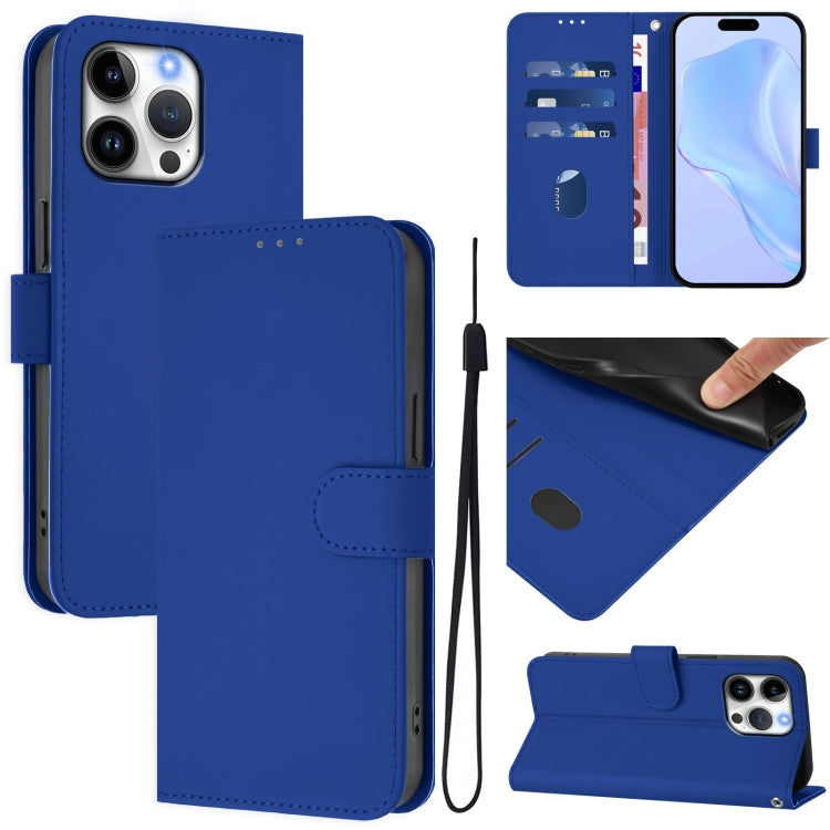 Capa de telemóvel em pele cor sólida com sensação de pele e cordão, para iPhone Air, para iPhone 16 Pro Max