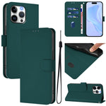 Capa de telemóvel em pele cor sólida com sensação de pele e cordão, para iPhone Air, para iPhone 16 Pro Max