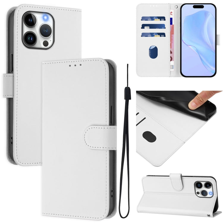 Capa de telemóvel em pele cor sólida com sensação de pele e cordão, para iPhone Air, para iPhone 16 Pro Max