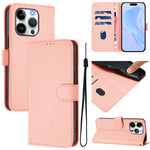 Capa de Telefone em Pele de Cor Sólida com Sensação de Pele e Cordão, Para iPhone 14 / 13, Para iPhone 14 Pro