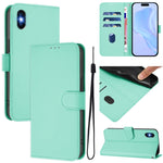 Skin Feel Solid Color Leather Phone Case with Lanyard, For iPhone 11 Pro, For iPhone XS / X