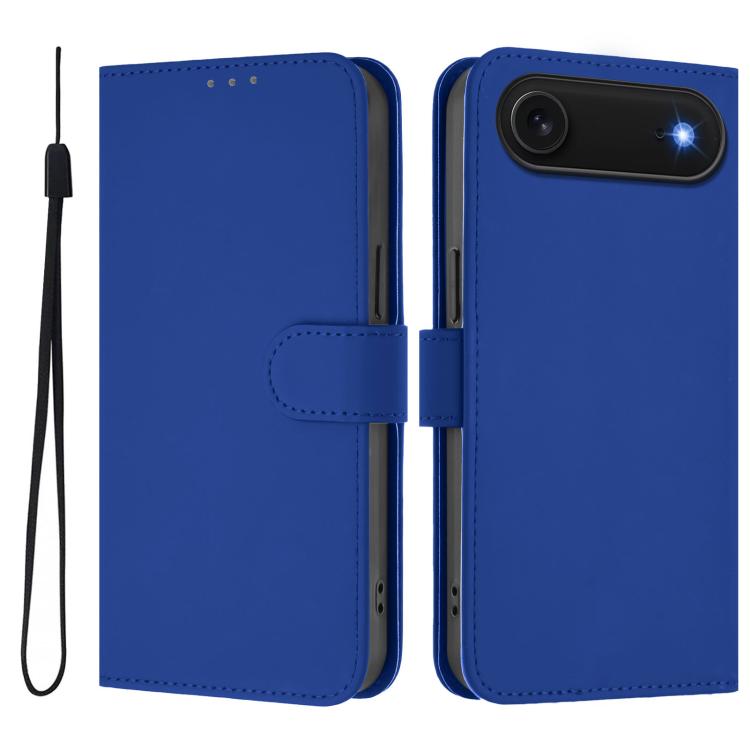 Capa de telemóvel em pele cor sólida com sensação de pele e cordão, para iPhone Air, para iPhone 16 Pro Max