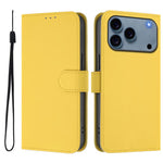 Capa de telemóvel em pele cor sólida com sensação de pele e cordão, para iPhone 17e / 16e, para iPhone 17 Pro Max