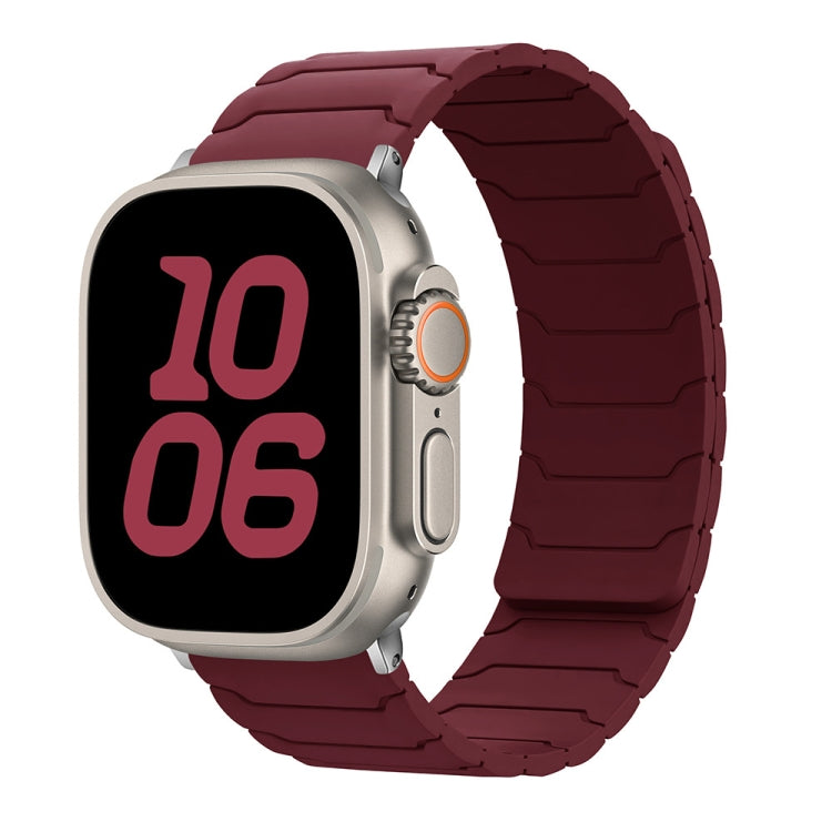 Pulseira Magnética de Silicone para Relógio, Para Apple Watch 46mm / 49mm / 45mm / 44mm, Para Apple Watch 42mm / 41mm / 40mm / 38mm