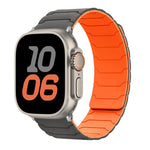 Pulseira Magnética de Silicone para Relógio, Para Apple Watch 46mm / 49mm / 45mm / 44mm, Para Apple Watch 42mm / 41mm / 40mm / 38mm
