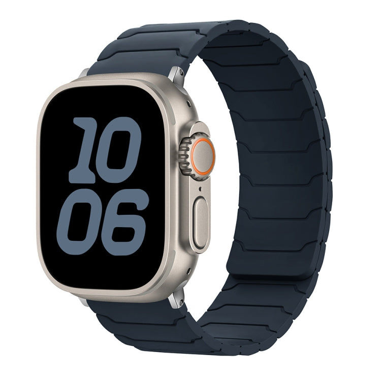 Pulseira Magnética de Silicone para Relógio, Para Apple Watch 46mm / 49mm / 45mm / 44mm, Para Apple Watch 42mm / 41mm / 40mm / 38mm
