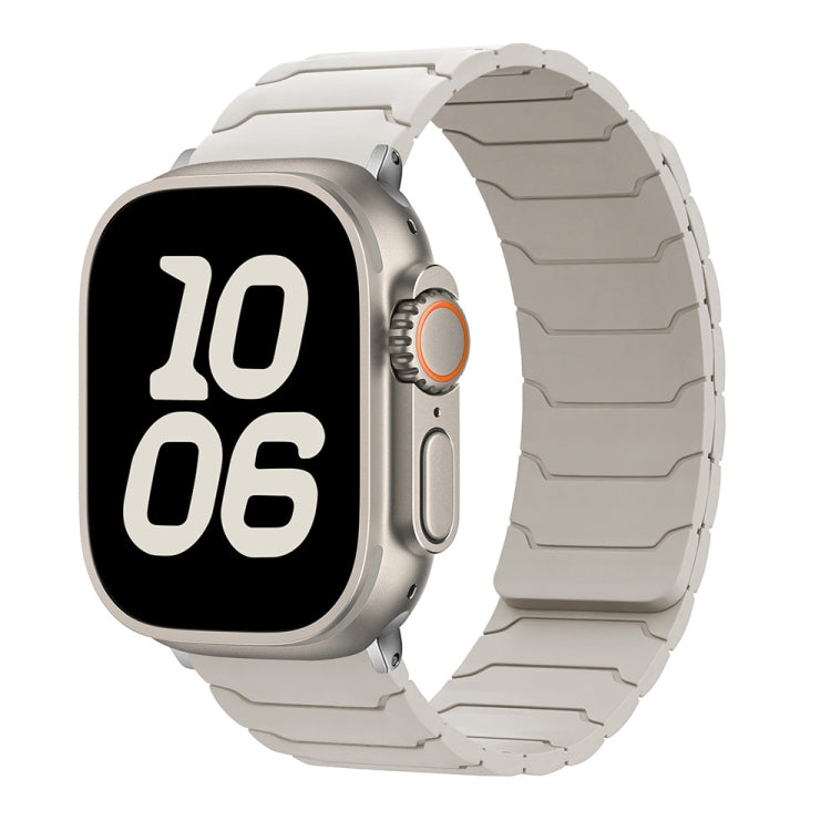 Pulseira Magnética de Silicone para Relógio, Para Apple Watch 46mm / 49mm / 45mm / 44mm, Para Apple Watch 42mm / 41mm / 40mm / 38mm