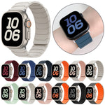 Pulseira Magnética de Silicone para Relógio, Para Apple Watch 46mm / 49mm / 45mm / 44mm, Para Apple Watch 42mm / 41mm / 40mm / 38mm