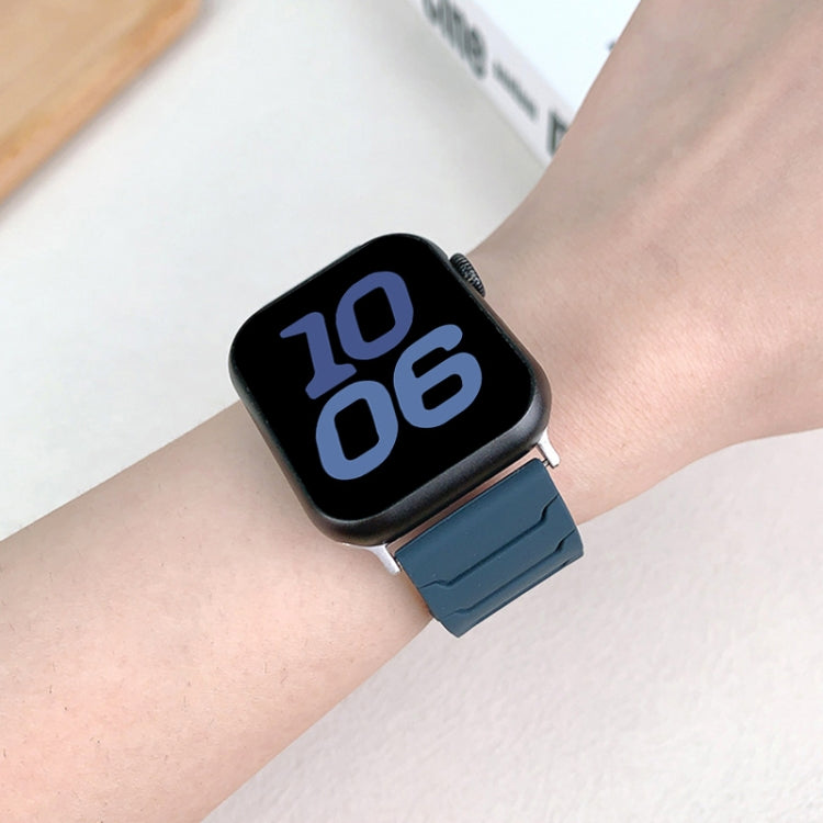 Pulseira Magnética de Silicone para Relógio, Para Apple Watch 46mm / 49mm / 45mm / 44mm, Para Apple Watch 42mm / 41mm / 40mm / 38mm