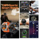 LEMFO K67 Relógio Inteligente Desportivo GPS com Ecrã AMOLED 1.43 polegadas, Suporte Chamada Bluetooth / Monitorização de Saúde