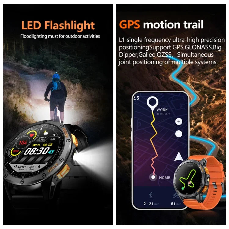 LEMFO K67 Relógio Inteligente Desportivo GPS com Ecrã AMOLED 1.43 polegadas, Suporte Chamada Bluetooth / Monitorização de Saúde