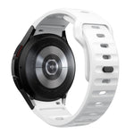 Correia de relógio em silicone com textura ondulada e fivela invertida, para Samsung Galaxy Watch 7 / 6 / 5 / 4