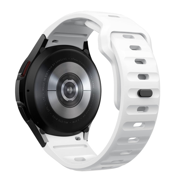 Correia de relógio em silicone com textura ondulada e fivela invertida, para Samsung Galaxy Watch 7 / 6 / 5 / 4