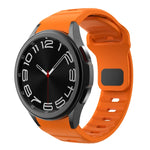 Correia de relógio em silicone com textura ondulada e fivela invertida, para Samsung Galaxy Watch 7 / 6 / 5 / 4