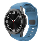 Correia de relógio em silicone com textura ondulada e fivela invertida, para Samsung Galaxy Watch 7 / 6 / 5 / 4
