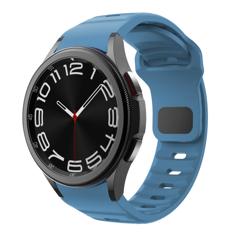 Correia de relógio em silicone com textura ondulada e fivela invertida, para Samsung Galaxy Watch 7 / 6 / 5 / 4