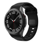 Correia de relógio em silicone com textura ondulada e fivela invertida, para Samsung Galaxy Watch 7 / 6 / 5 / 4