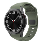 Correia de relógio em silicone com textura ondulada e fivela invertida, para Samsung Galaxy Watch 7 / 6 / 5 / 4