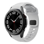 Correia de relógio em silicone com textura ondulada e fivela invertida, para Samsung Galaxy Watch 7 / 6 / 5 / 4