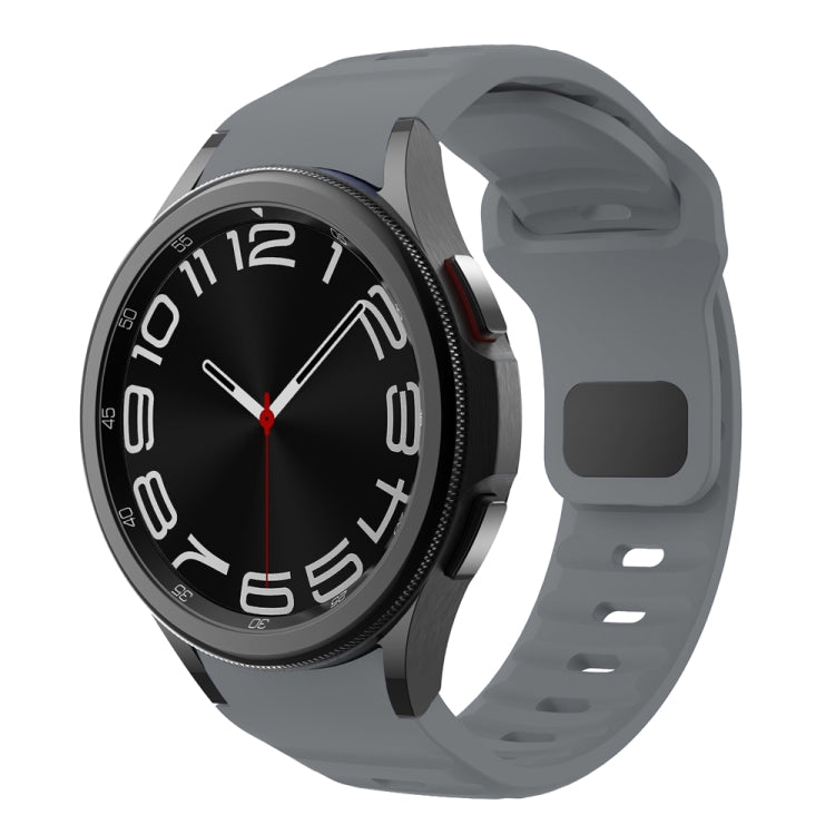 Correia de relógio em silicone com textura ondulada e fivela invertida, para Samsung Galaxy Watch 7 / 6 / 5 / 4