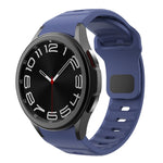 Correia de relógio em silicone com textura ondulada e fivela invertida, para Samsung Galaxy Watch 7 / 6 / 5 / 4