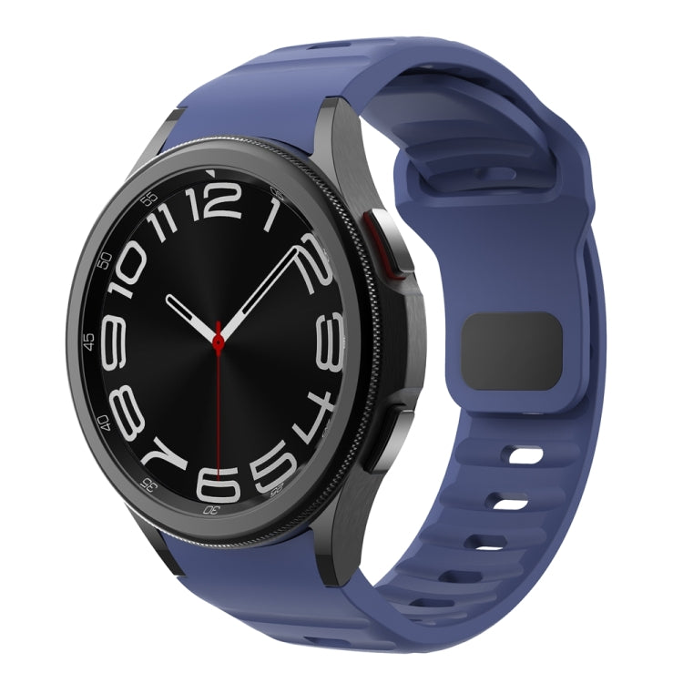 Correia de relógio em silicone com textura ondulada e fivela invertida, para Samsung Galaxy Watch 7 / 6 / 5 / 4