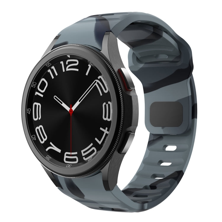 Correia de relógio em silicone com textura ondulada e fivela invertida, para Samsung Galaxy Watch 7 / 6 / 5 / 4
