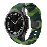 Correia de relógio em silicone com textura ondulada e fivela invertida, para Samsung Galaxy Watch 7 / 6 / 5 / 4