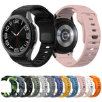 Correia de relógio em silicone com textura ondulada e fivela invertida, para Samsung Galaxy Watch 7 / 6 / 5 / 4