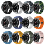 Correia de relógio em silicone com textura ondulada e fivela invertida, para Samsung Galaxy Watch 7 / 6 / 5 / 4