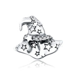 Contas Chapéu de Bruxa em Prata Esterlina S925 Acessórios para Pulseira e Colar DIY, SCC1261