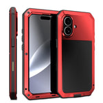 Capa de telemóvel metálica RedPepper tripla proteção, para iPhone 17 Pro Max, para iPhone 17 Pro, para iPhone 17, para iPhone Air, para iPhone 16 Pro Max, para iPhone 16 Pro, para iPhone 16 Plus, para iPhone 16