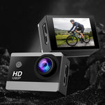 Câmara de ação com ecrã IPS HD de 2.0 polegadas e ângulo amplo