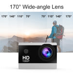 Câmara de ação com ecrã IPS HD de 2.0 polegadas e ângulo amplo