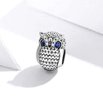 Contas Coruja em Prata Esterlina S925 Acessórios para Pulseira e Colar DIY, SCC1607