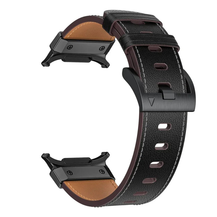 Pulseira de Relógio em Pele Estilo Mecha, Para Samsung Galaxy Watch Ultra 47mm / Ultra 2025