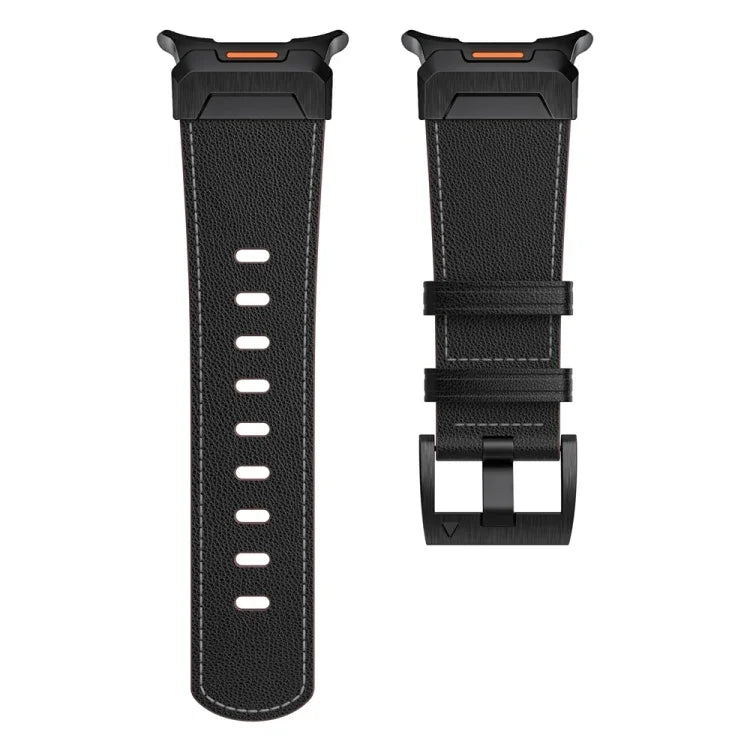 Pulseira de Relógio em Pele Estilo Mecha, Para Samsung Galaxy Watch Ultra 47mm / Ultra 2025