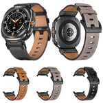 Pulseira de Relógio em Pele Estilo Mecha, Para Samsung Galaxy Watch Ultra 47mm / Ultra 2025