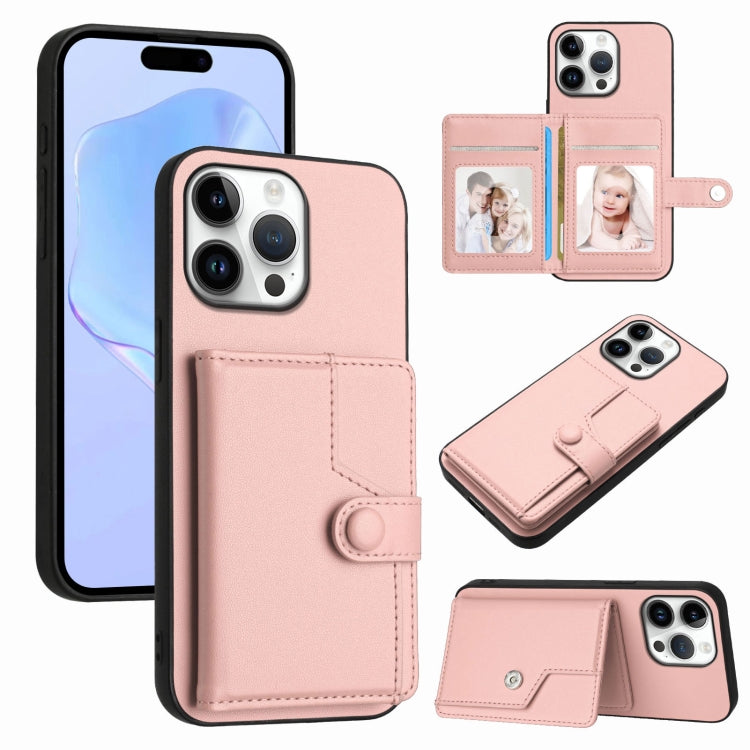 Capa de telemóvel com bolsa para cartões com botão e proteção RFID anti-roubo, para iPhone 17 Pro Max, para iPhone 17 Pro, para iPhone 17, para iPhone Air, para iPhone 16 Pro Max, para iPhone 16 Pro, para iPhone 16 Plus, para iPhone 16