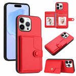 Capa de telemóvel com bolsa para cartões com botão e proteção RFID anti-roubo, para iPhone 17 Pro Max, para iPhone 17 Pro, para iPhone 17, para iPhone Air, para iPhone 16 Pro Max, para iPhone 16 Pro, para iPhone 16 Plus, para iPhone 16