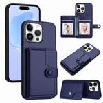 Capa de telemóvel com bolsa para cartões com botão e proteção RFID anti-roubo, para iPhone 17 Pro Max, para iPhone 17 Pro, para iPhone 17, para iPhone Air, para iPhone 16 Pro Max, para iPhone 16 Pro, para iPhone 16 Plus, para iPhone 16
